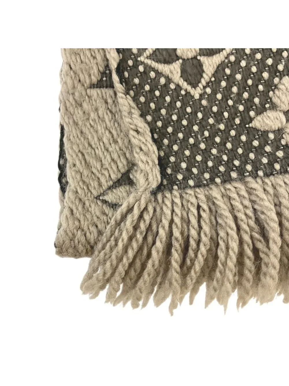 Louis Vuitton Echarpe Logo Mania Monogram Scarf Wool Silk
